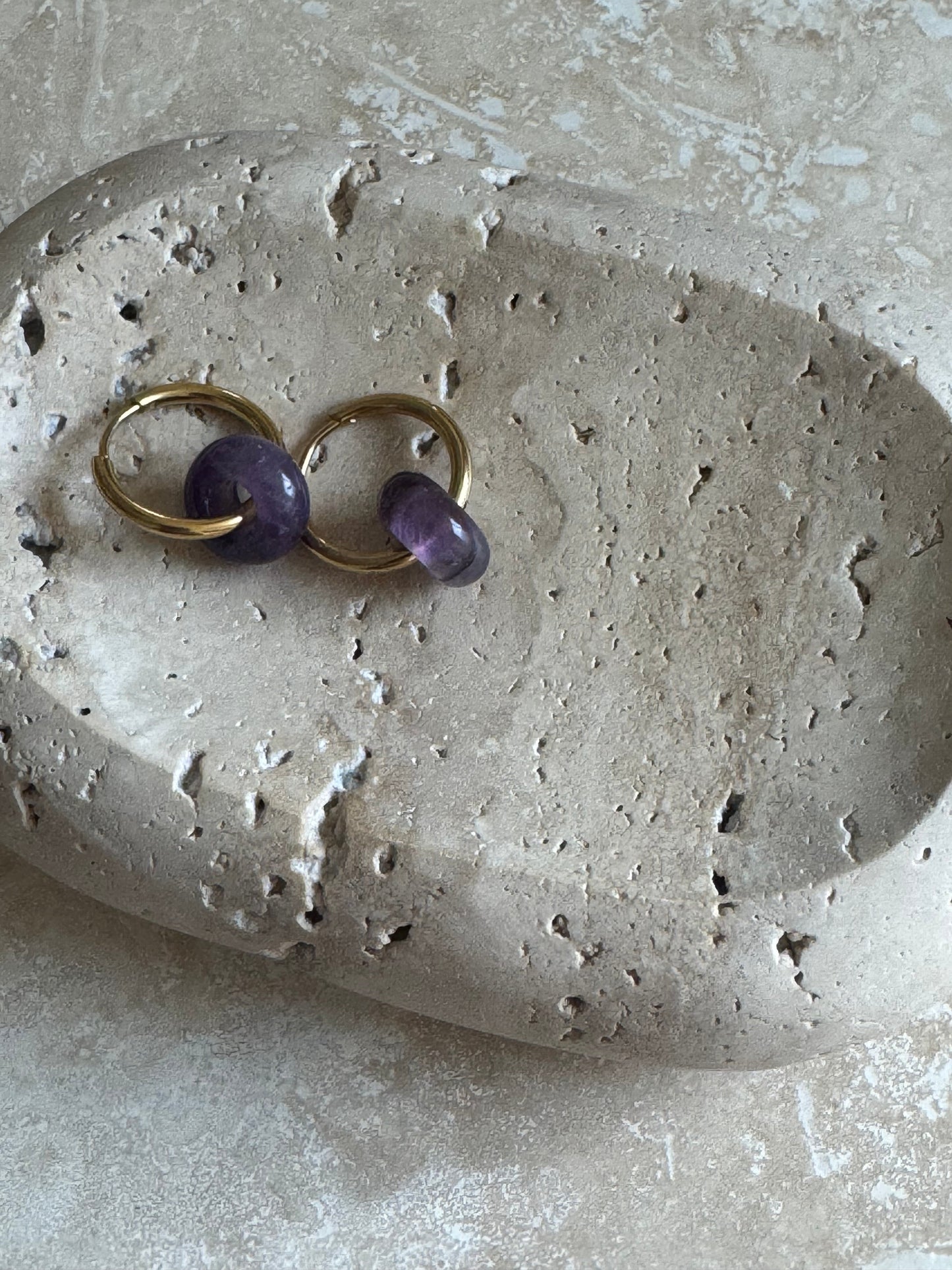 Creolen Lila Amethyst