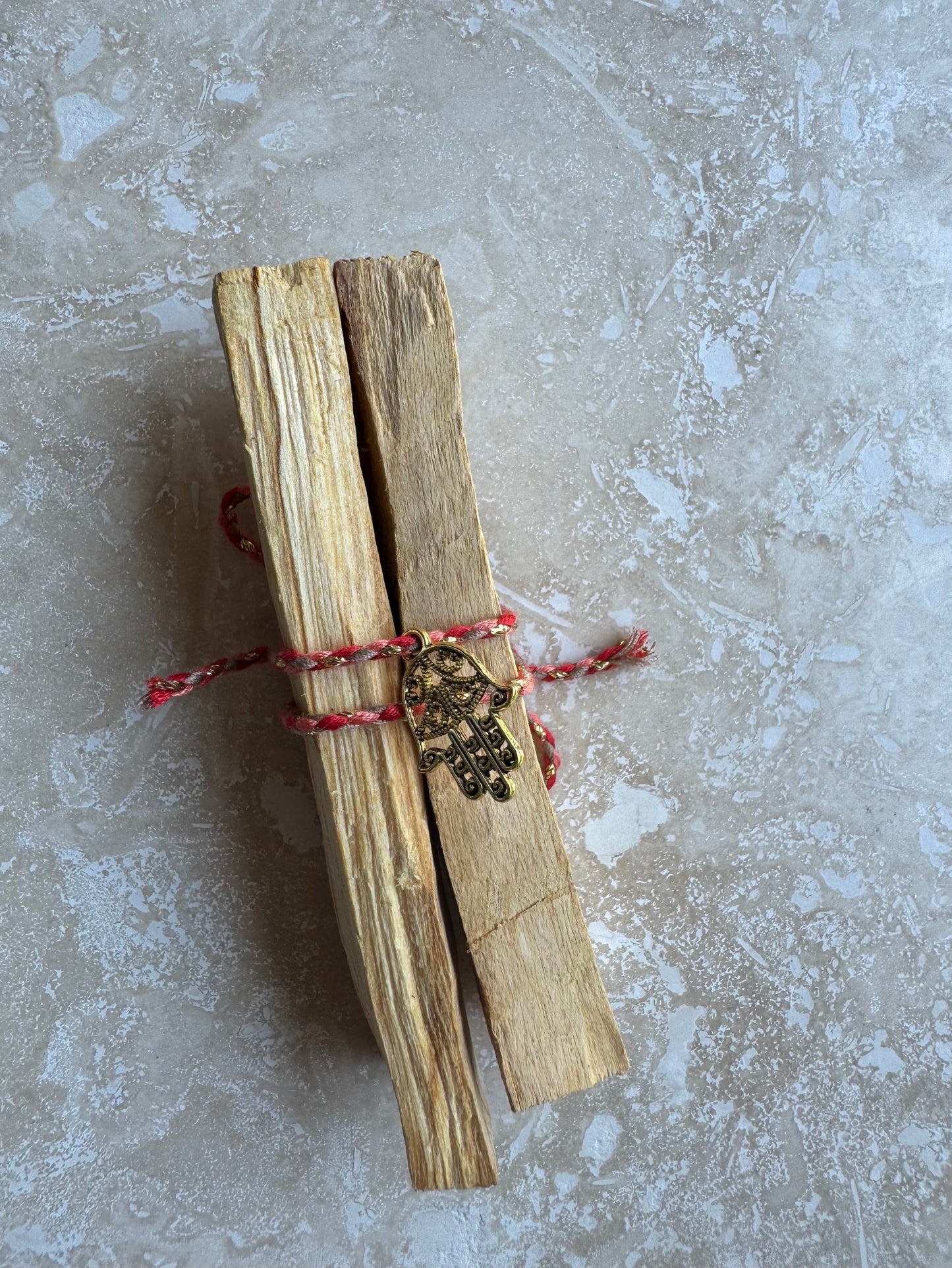 Palo Santo golden Hamsa