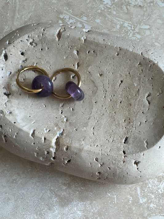 Creolen Lila Amethyst