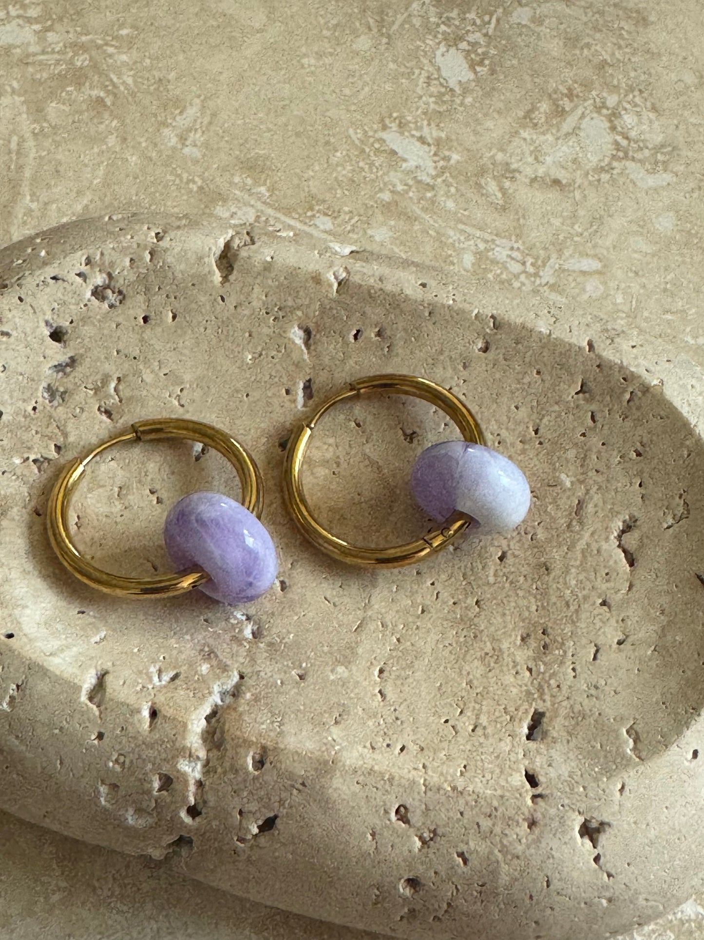 Creolen lila Pastell