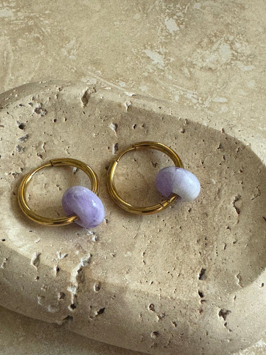 Creolen lila Pastell