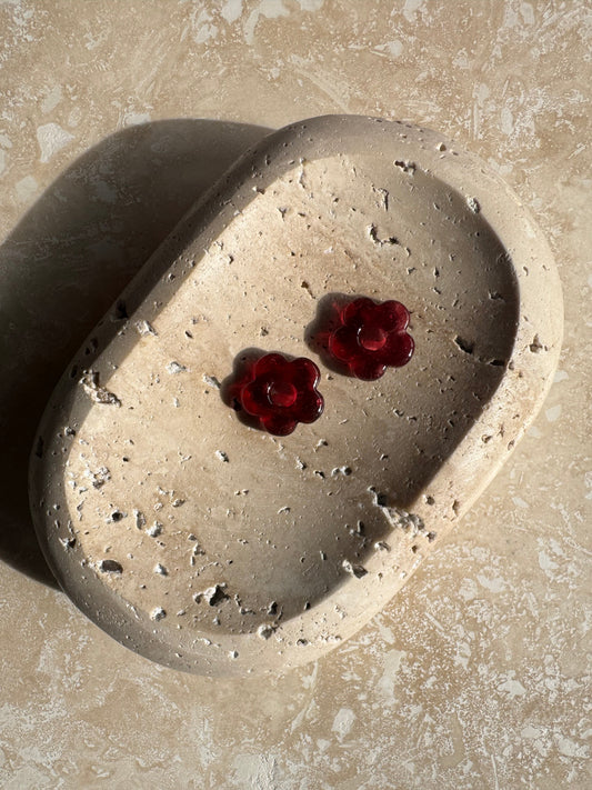 Anhänger Glossy Flower red